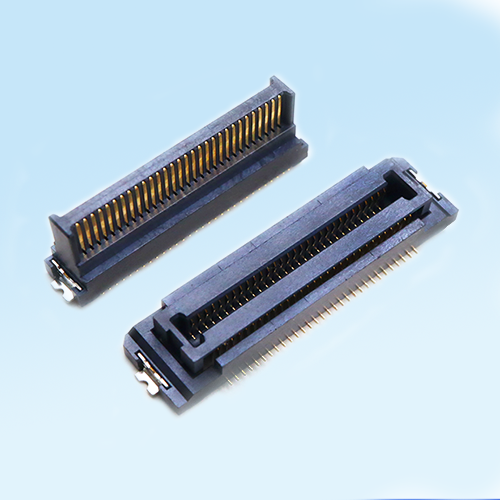 乐亭0.8mm high 12.75 floating board to board connector with straight male and female sockets
