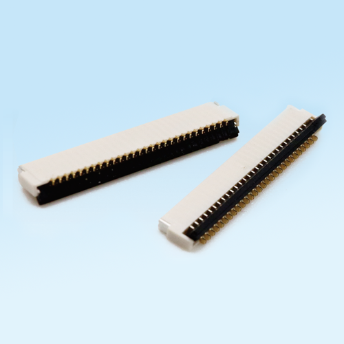 安顺Connect the H1.0 gold-plated FPC connector from the front to the back with a 0.5mm plug and lock up and down
