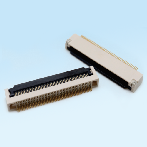 龙岗0.5mm flip cover connected to H2.55 gold-plated ribbon cable with buckle FPC connector
