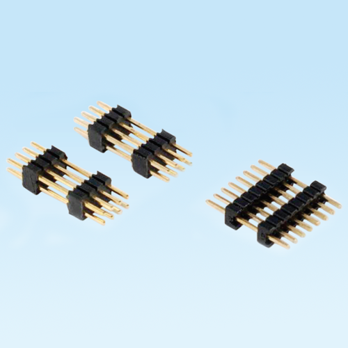 锦山镇Pin header 1.27mm single and double row DIP double plastic straight pin plug-in connector
