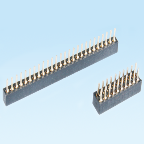 罗源Female header 1.0mm DIP single and double row H2.0 straight pin connector

