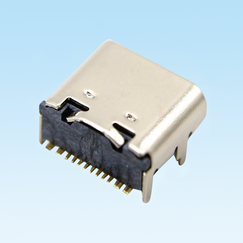 后安镇TYPE C Female socket 16Pin Horizontal SMT Fixed Foot Insert
