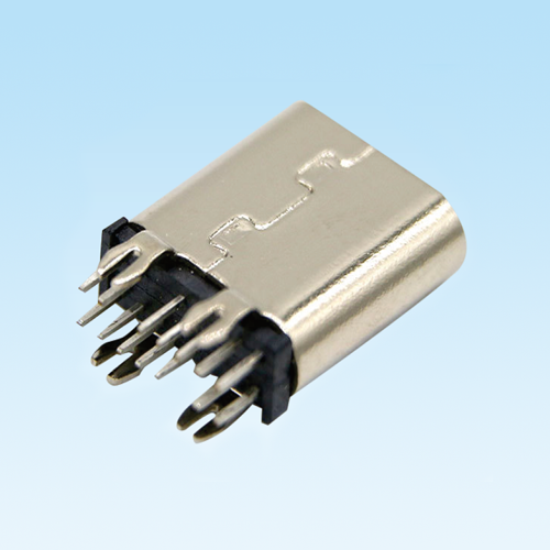 后安镇TYPE C female socket 14Pin vertical straight plug H10.0mm
