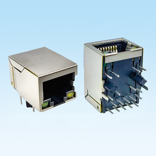 江南RJ45 Gigabit single port with light strip shielding
