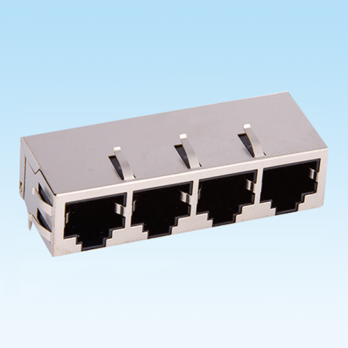 江南RJ45 100Mbps Integrated Filter 1X4 Network Interface
